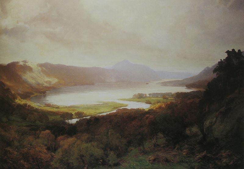david farquharson,r.a.,a.r.s.a.,r.s.w Loch Lomond oil painting picture